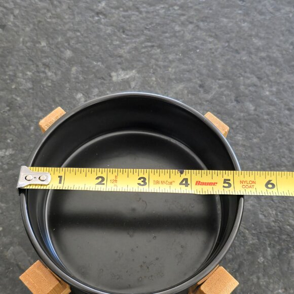 Ceramic Dog Bowls with Wooden Stand - Set of (2) - Picture 3 of 4